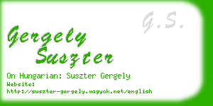 gergely suszter business card